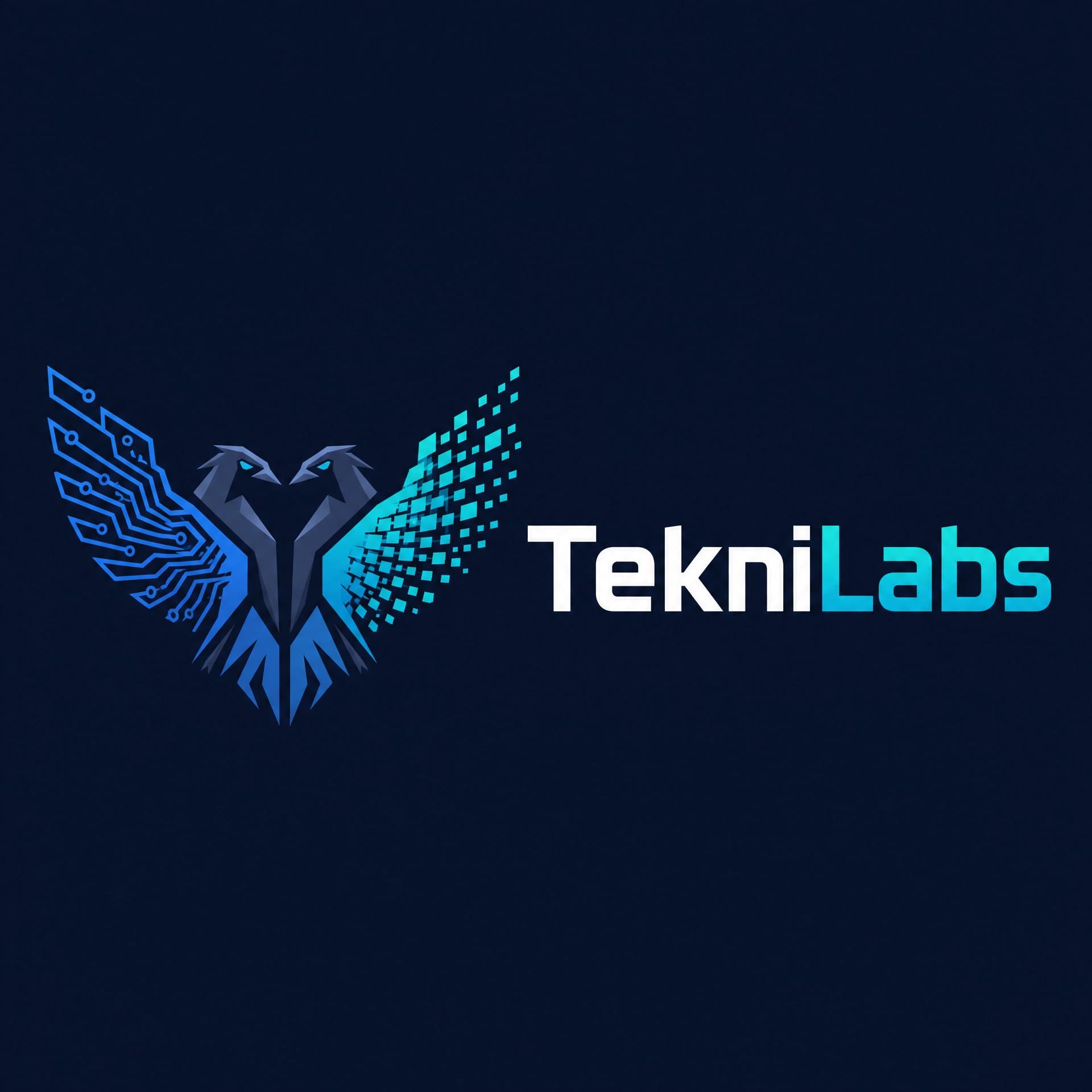 Logo TekniLabs — os dois corvos de Odin